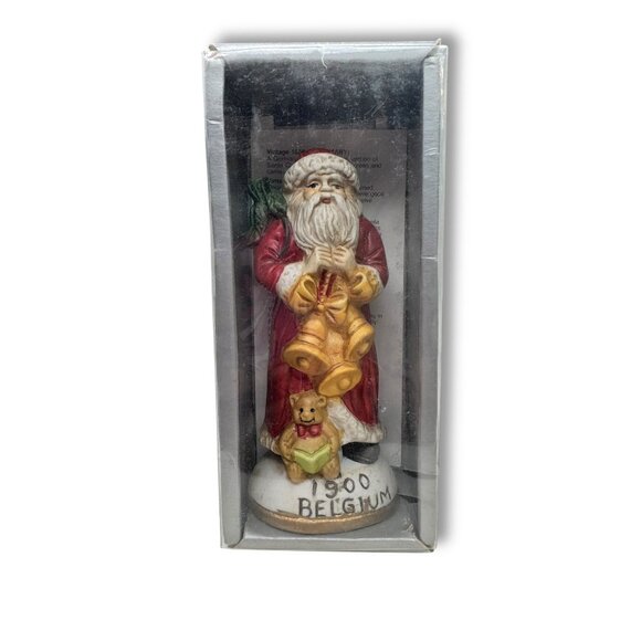 Caldor Stories 1900 Belgium Santa Porcelain Figurine with Box  5” - Picture 1 of 5